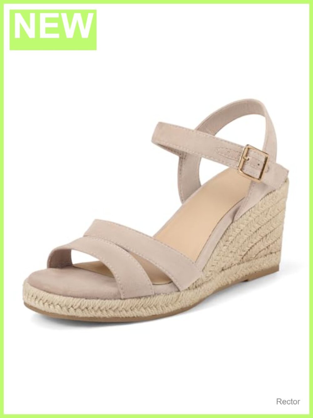 Women's Espadrille Wedge Sandals Open Toe Ankle Strap Square Toe Summer